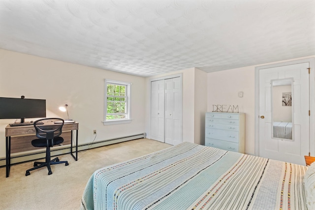 6 Bona Vista Dr, Bow, NH 03304 - bedroom with carpet flooring, a baseboard radiator, and a closet