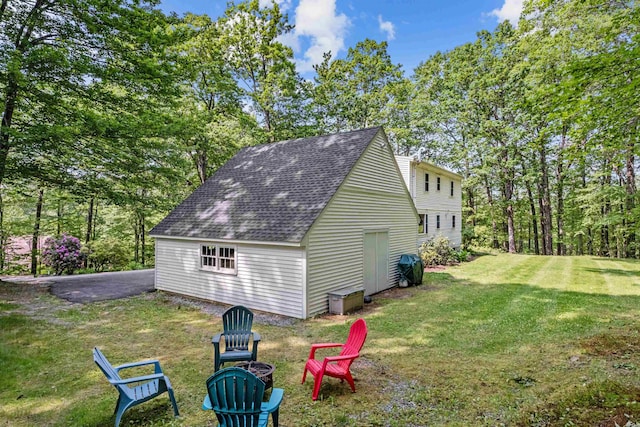 6 Bona Vista Dr, Bow, NH 03304 - view of outdoor structure featuring an outdoor fire pit