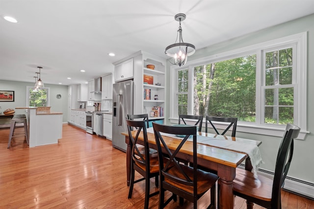 6 Bona Vista Dr, Bow, NH 03304 - dining space with recessed lighting, light wood finished floors, and a chandelier