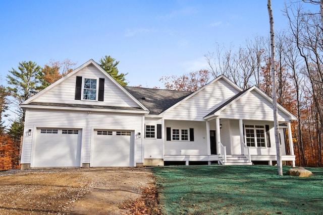 70 Hatch Corner Rd, Meredith, NH 03253 - view of front of home featuring a porch, driveway, and a front lawn