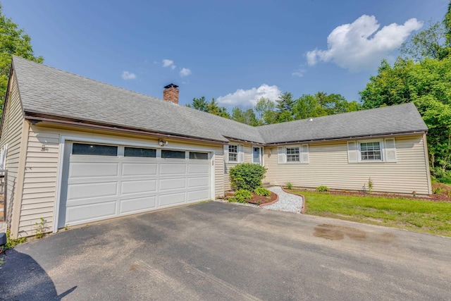 10 Mountain View Ter, Plymouth, NH 03264 - single story home featuring driveway, a garage, and a chimney