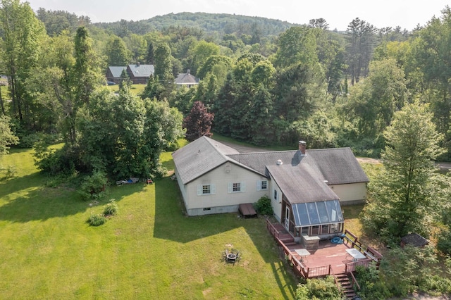 10 Mountain View Ter, Plymouth, NH 03264 - aerial view of property and surrounding area with a forest