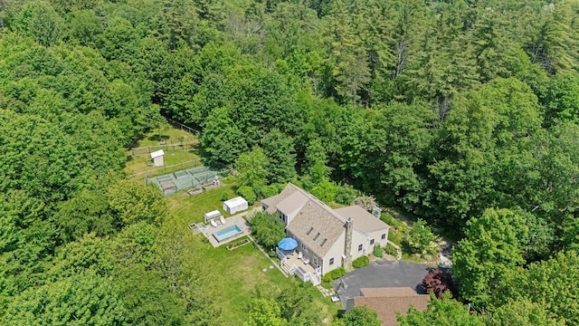 109 Temple Rd, Wilton, NH 03086 - aerial view of property and surrounding area with a heavily wooded area