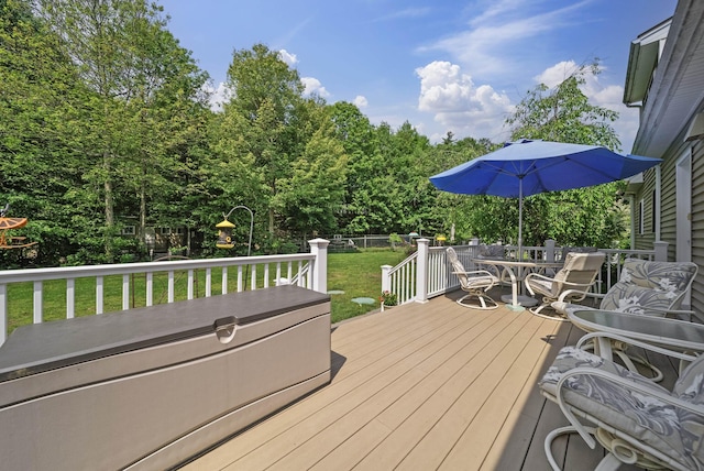 109 Temple Rd, Wilton, NH 03086 - deck featuring outdoor dining area