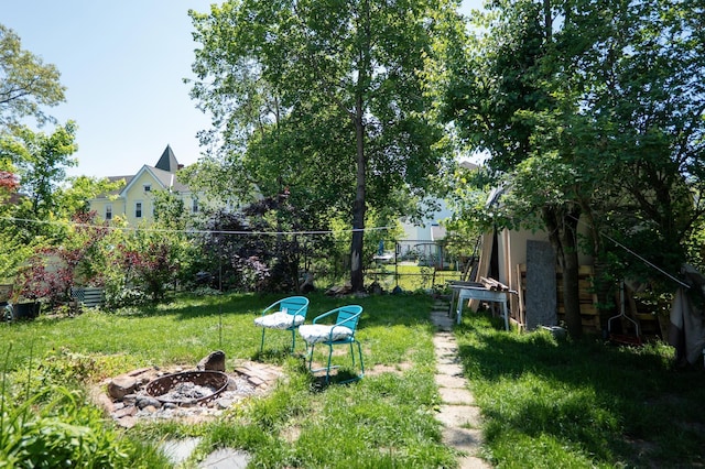 509 Cedar St, Manchester, NH 03103 - view of yard with a fire pit