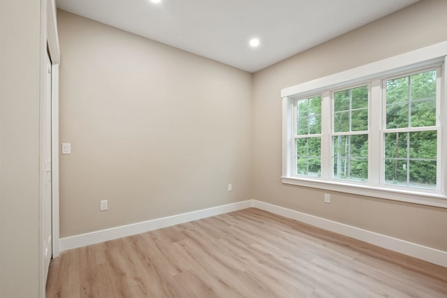 288 Sterling Dr, Laconia, NH 03249 - unfurnished room featuring baseboards, light wood-style floors, and recessed lighting