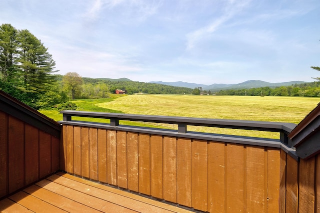 210 Field Rd Unit 44, Stowe, VT 05672 - wooden terrace featuring a mountain view