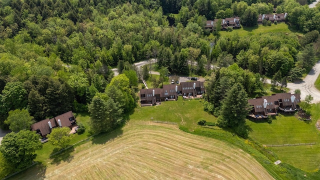 210 Field Rd Unit 44, Stowe, VT 05672 - aerial overview of property's location with a heavily wooded area