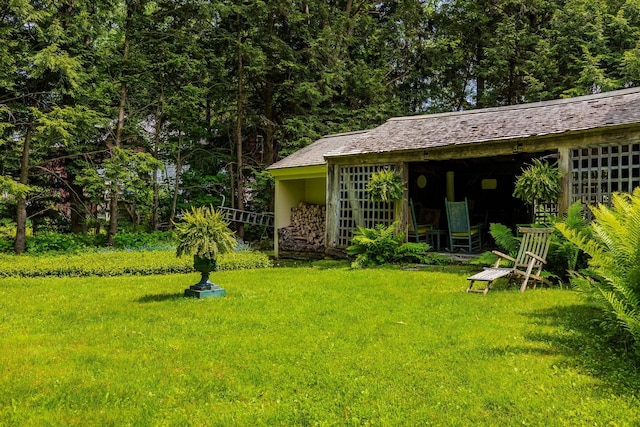 4 Quechee Rd, Hartland, VT 05048 - view of green lawn featuring a view of trees