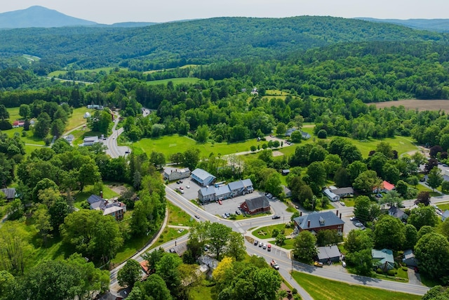 4 Quechee Rd, Hartland, VT 05048 - drone / aerial view of a forest and a mountain backdrop