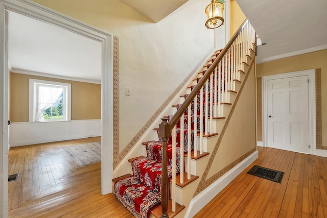 1519 New Boston Rd, Francestown, NH 03043 - stairway featuring wood-type flooring and baseboards