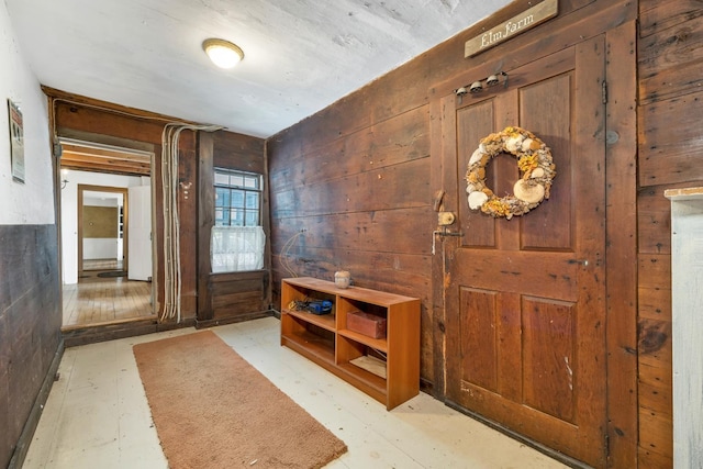 1519 New Boston Rd, Francestown, NH 03043 - entrance foyer featuring wooden walls