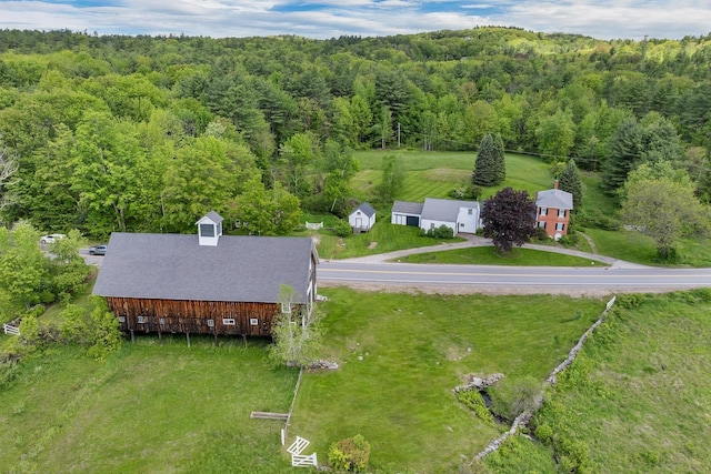 1519 New Boston Rd, Francestown, NH 03043 - view from above of property with a heavily wooded area