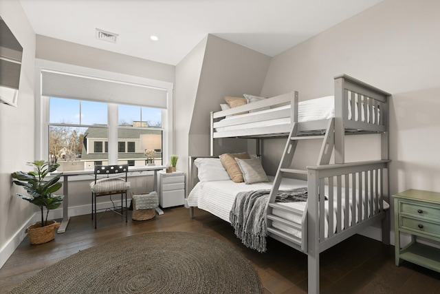 25 Little Bay Dr, Dover, NH 03820 - bedroom with dark wood-style floors, baseboards, and recessed lighting