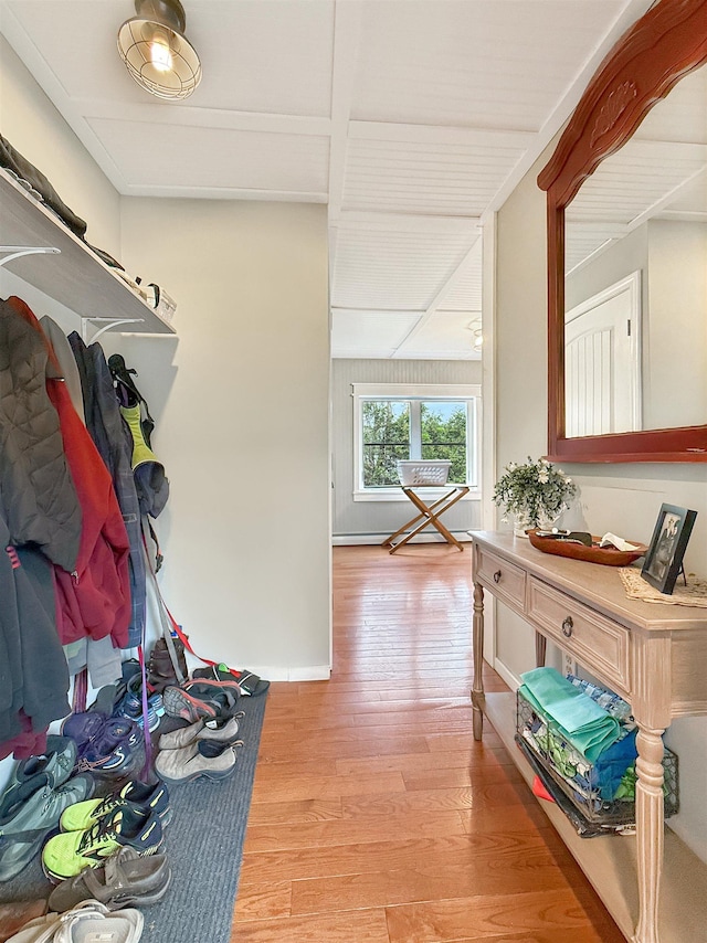 128 Gale St, Canaan, VT 05903 - hallway featuring light wood-style floors and baseboards