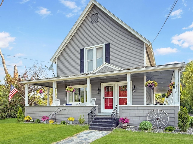 128 Gale St, Canaan, VT 05903 - farmhouse inspired home featuring a porch and a front lawn