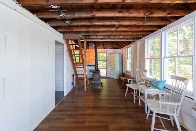31 Sherene Orchard Rd, Meredith, NH 03253 - sunroom featuring beamed ceiling