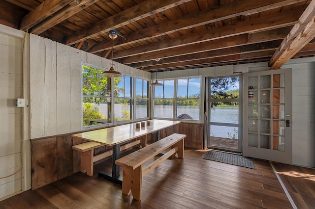 31 Sherene Orchard Rd, Meredith, NH 03253 - sunroom / solarium featuring a water view