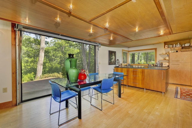 518 Shaker Blvd, Enfield, NH 03748 - dining area featuring light wood-type flooring