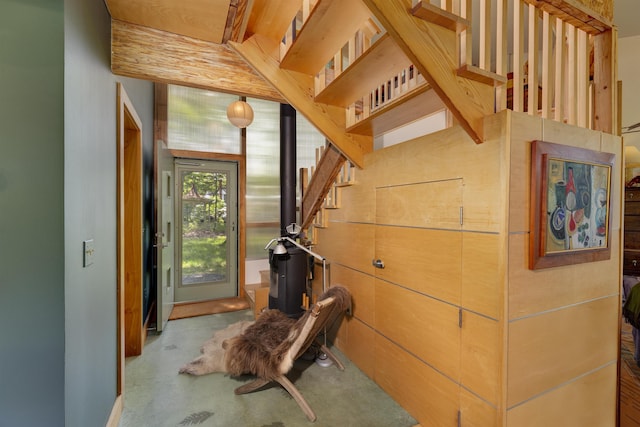 518 Shaker Blvd, Enfield, NH 03748 - stairs with concrete floors
