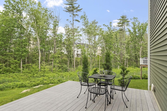 76 Cottonwood Way, Manchester, NH 03102 - wooden terrace featuring outdoor dining area