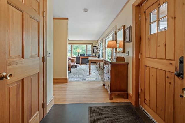372 Brill Rd, Landaff, NH 03785 - foyer featuring light wood-style flooring and baseboards