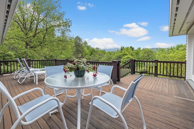 372 Brill Rd, Landaff, NH 03785 - wooden terrace with outdoor dining space