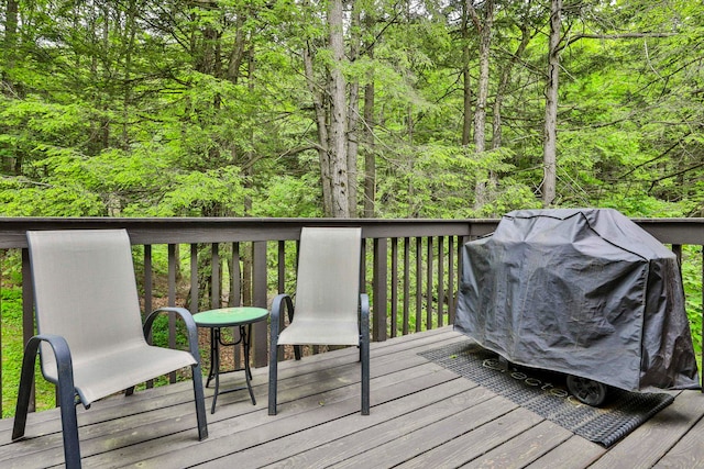 47 Trailside Ln Unit 18, Francestown, NH 03043 - wooden terrace featuring a wooded view