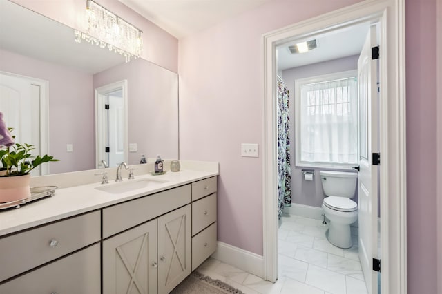 32 Burnham Rd, Windham, NH 03087 - full bathroom with vanity and marble finish flooring