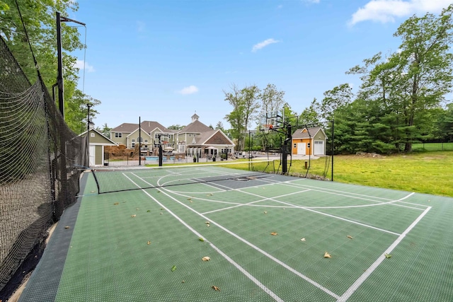 32 Burnham Rd, Windham, NH 03087 - view of tennis court with community basketball court and a yard