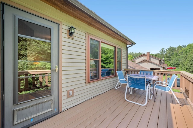 121 Forest Dr Unit 4, Montpelier, VT 05602 - wooden terrace with outdoor dining space