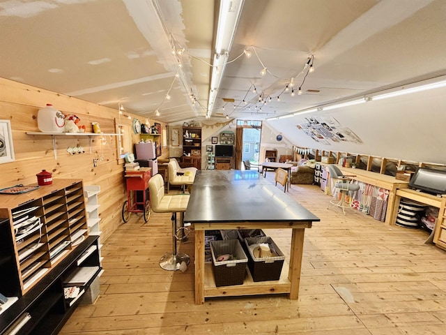6 Alfano Dr, Enfield, NH 03748 - game room featuring wood-type flooring and wood walls