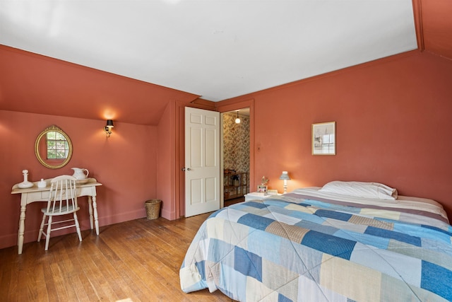 84 S Main St, Hanover, NH 03755 - bedroom with hardwood / wood-style flooring and lofted ceiling