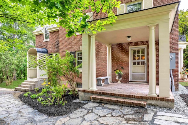 84 S Main St, Hanover, NH 03755 - property entrance featuring brick siding