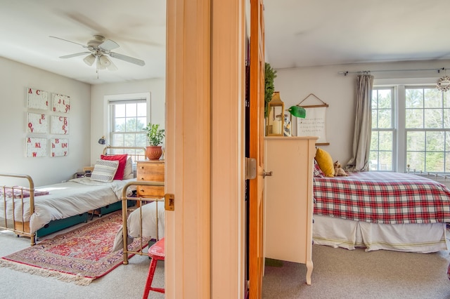 290 Elm St, Littleton, NH 03561 - carpeted bedroom featuring a ceiling fan