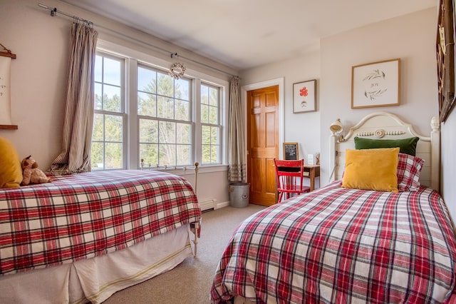 290 Elm St, Littleton, NH 03561 - carpeted bedroom with baseboards and baseboard heating