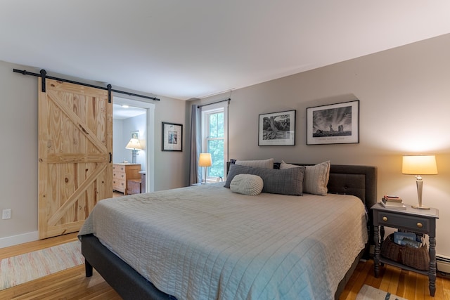 12 Garrison Ln, Madbury, NH 03823 - bedroom with wood finished floors and a barn door
