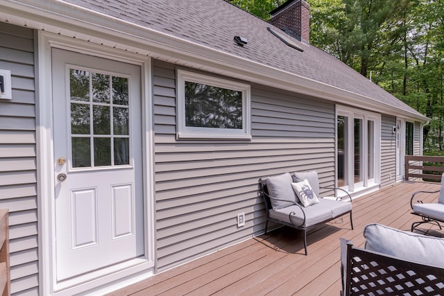 12 Garrison Ln, Madbury, NH 03823 - wooden terrace with outdoor lounge area
