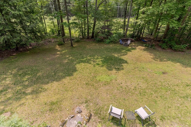 12 Garrison Ln, Madbury, NH 03823 - view of green lawn featuring a forest view