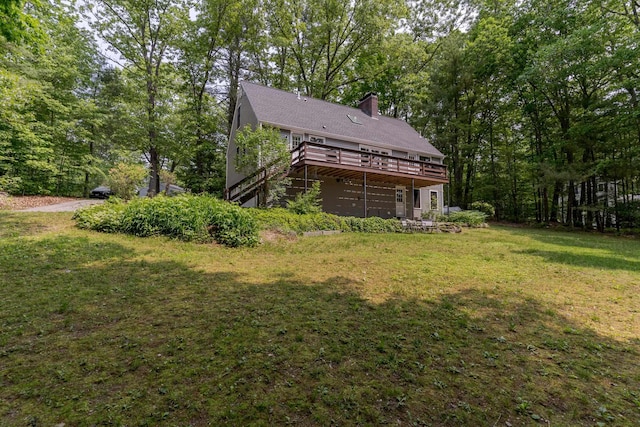 12 Garrison Ln, Madbury, NH 03823 - view of grassy yard featuring a deck