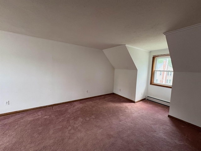 28 Old Orchard Way, Manchester, NH 03103 - additional living space with baseboard heating, carpet floors, and lofted ceiling