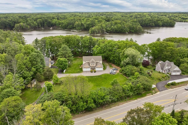 116 Piscataqua Rd Unit C, Durham, NH 03824 - aerial view of a nearby body of water and a heavily wooded area