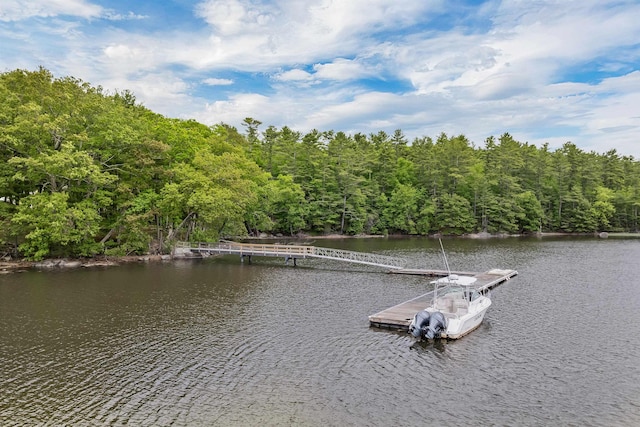 116 Piscataqua Rd Unit C, Durham, NH 03824 - dock area featuring a water view and a wooded view