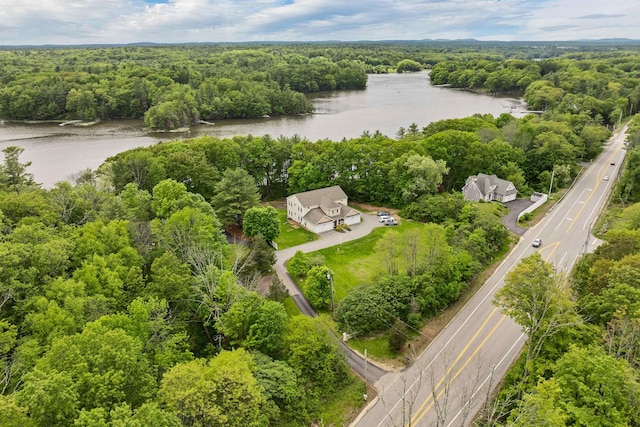 116 Piscataqua Rd Unit C, Durham, NH 03824 - drone / aerial view of a heavily wooded area and a large body of water