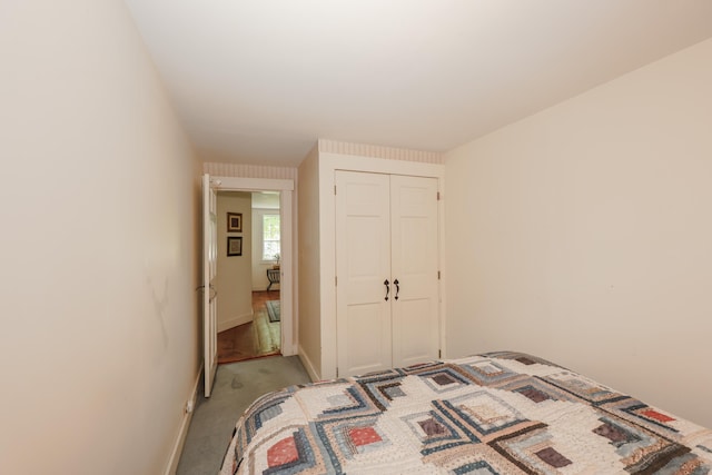 1448 Bound Tree Rd, Hopkinton, NH 03229 - bedroom featuring a closet and light colored carpet