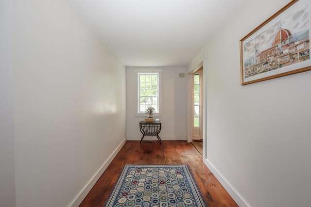 1448 Bound Tree Rd, Hopkinton, NH 03229 - hallway featuring hardwood / wood-style flooring and baseboards