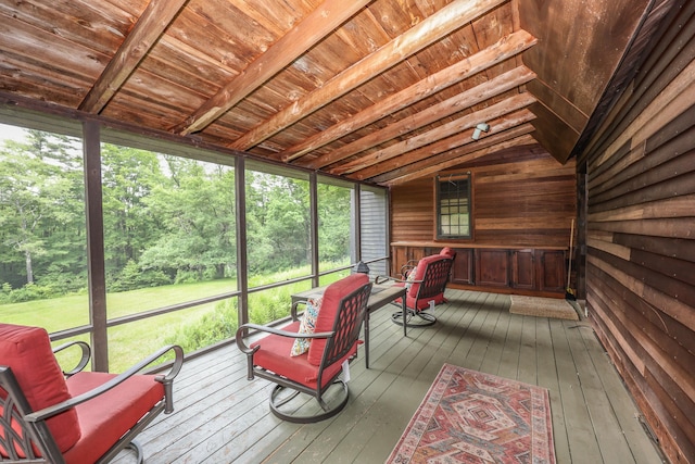 1448 Bound Tree Rd, Hopkinton, NH 03229 - sunroom featuring vaulted ceiling