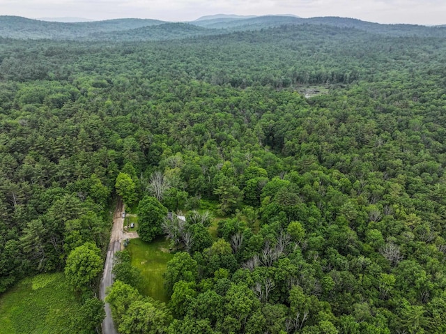 1448 Bound Tree Rd, Hopkinton, NH 03229 - aerial view of property's location featuring a heavily wooded area and a mountain backdrop