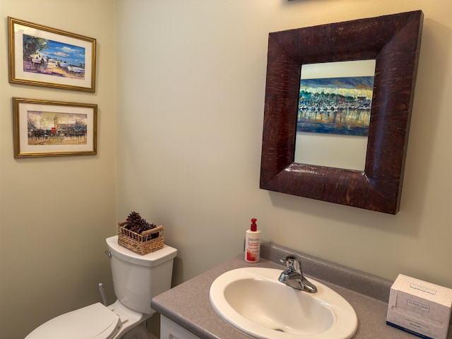 2 Parker Farm Ln, Amherst, NH 03031 - half bathroom featuring vanity and toilet