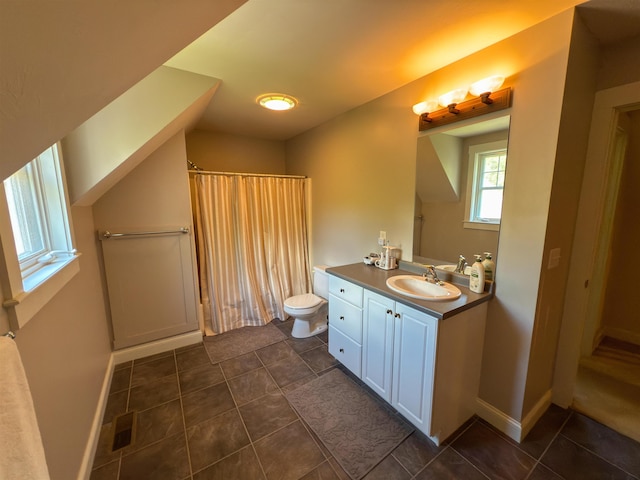 2 Parker Farm Ln, Amherst, NH 03031 - bathroom featuring tile patterned floors, vanity, and a shower with shower curtain